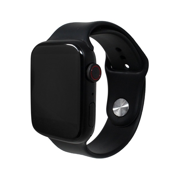 GAD006, Smart Watch Plus. Reloj inteligente de 44mm compatible con iOS y Android, conexion via bluetooth. Series 6, tamano de la pantalla 1.57 pulgadas. Podras recibir llamadas, notificaciones de redes sociales, tomar fotos, contador de pasos y mas funciones. Extensible en PVC, tamano mediano/grande.