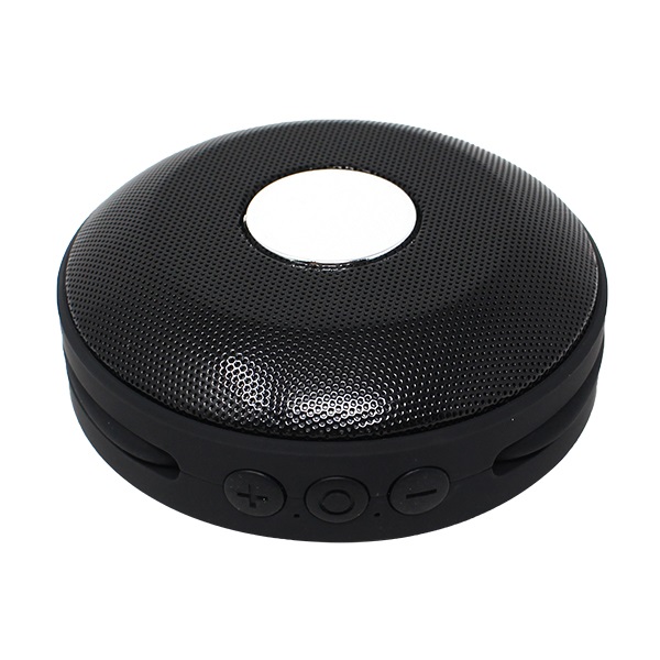 BOC007, Bocina Puck. Bocina Inalámbrica Bluetooth, modelo Puck con correa de silicón para colgarse, incluye cable cargador USB, además funciona como speaker. La duración de su batería es de 6 hrs aproximadamente.