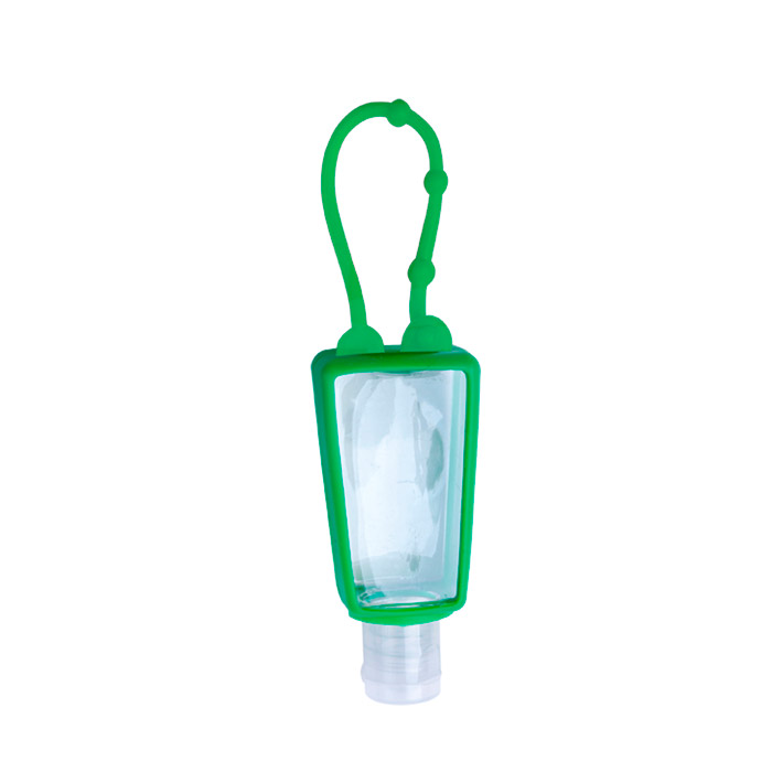 CP-05, Gel anti bacterial en botella con funda de silicon con Cap. De 30 ml